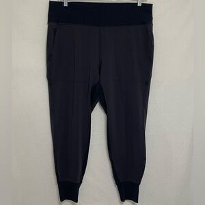 Athleta Venice Jogger Pants Black 1X Plus Size Stretch Zipper Back Pockets